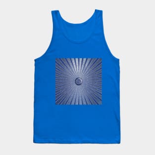 Blue glittery sparkles vintage sun rays retro Tank Top